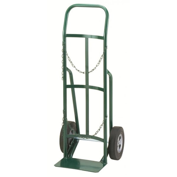 Gas Cylinder Hand Truck, 10" Flat-Free, Folding Foot Kick